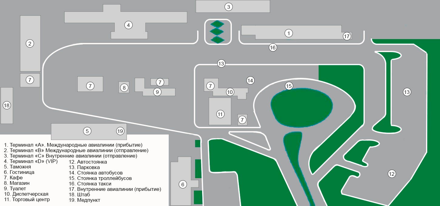Схема аэропорта Симферополя